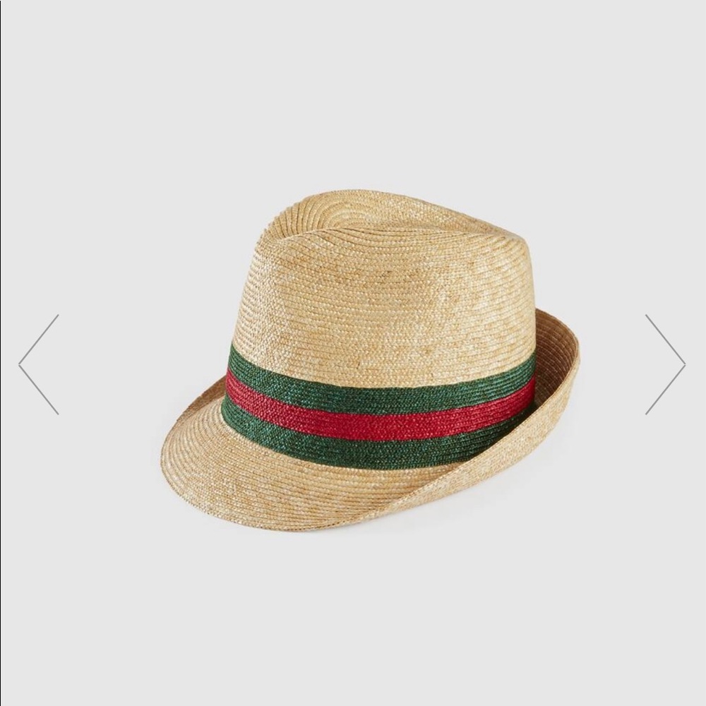 Authentic Gucci Woven Straw Fedora